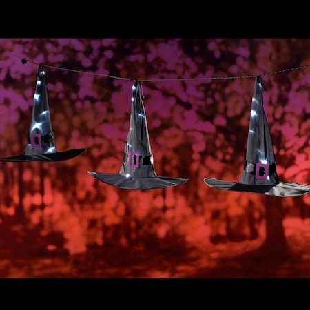 Celebrations Celebrations Cool White 21 ct LED Prelit Witch Hats Lights 30045-71